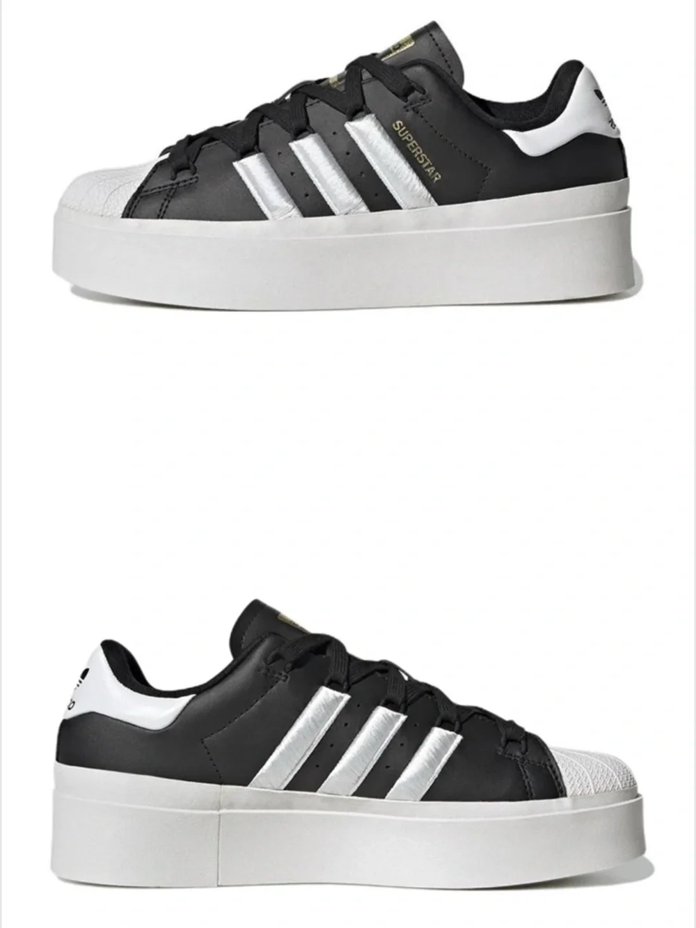 adidas Superstar Bonega W Black & White Platform gold superstar Sneakers - Picture 2 of 9